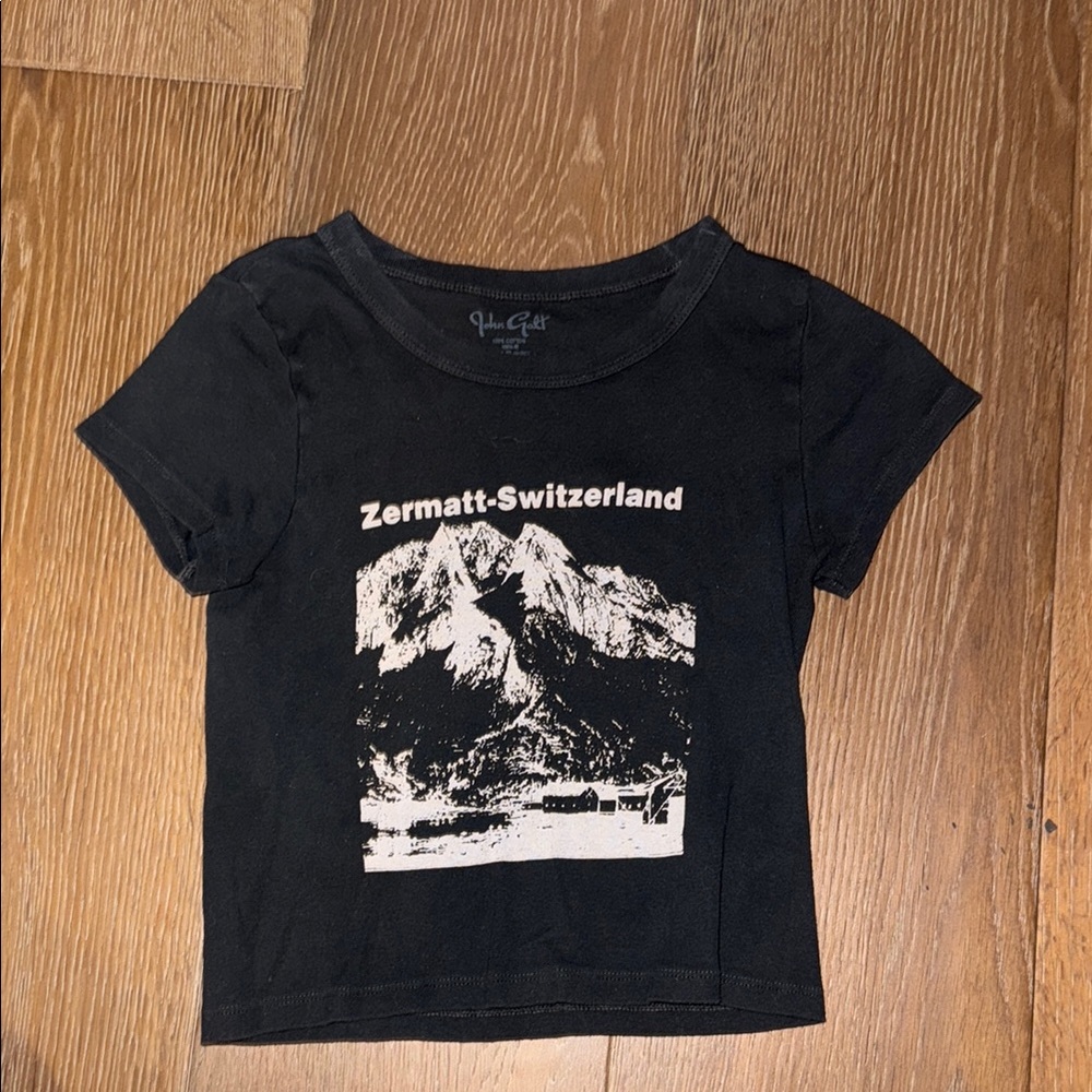 Johh Galt Black Graphic Short Sleeve Tee